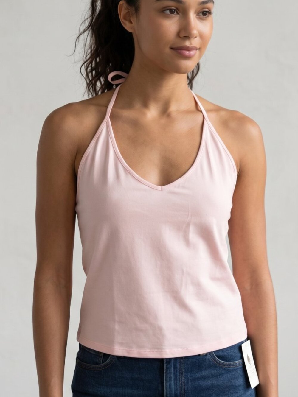 NWT | Laslulu | Blush Pink | Tie-Up Halter Neck Top | XL